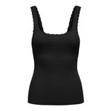 ONLY Siyah Kadın Triko Üst ONLGEMMA SL U-NECK KNT, S