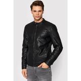 Only & Sons 22012339 Erkek Deri Ceket - Siyah XL Beden Polyester Astar ile Şık Tasarım