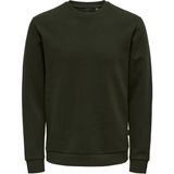 Only & Sons 22018683 Onsceres Crew Neck Noos Bisiklet Yaka Regular Fit Düz Koyu Gri Erkek Şardonlu Sweatshirt
