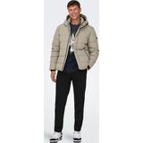 Only & Sons 22019598 Haki Onscayson Kapüşonlu Regular Fit Erkek Mont