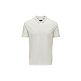Only & Sons 22021769_ONSTRAVIS SLIM WASHED SS P Düz Beyaz Erkek Polo T-shirt
