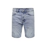 Only & Sons 22024848_ONSEDGE L. BLUE DESTROY 48 Rahat Erkek Denim Şort