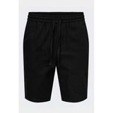 Only & Sons 22024967 Onslinus 0007 Cot Lin Shorts Noos Siyah Erkek Şort