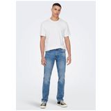 Only & Sons 22025208_ONSMAX LIFE REG SS STITCH O Yaka Düz Beyaz Erkek T-shirt