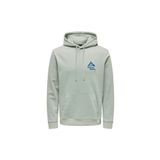 Only & Sons 22026412_ONSCARL REG MOUNTAIN SWEAT Kapüşon Yaka Mavi Erkek Sweatshirt