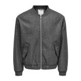 Only & Sons 22034739 Onsworf Lıfe Bomber Jacket OTW Gri Erkek Mont