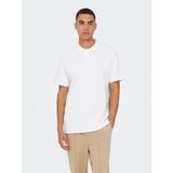 Only & Sons 22035825-BW Ben Erkek Beyaz Polo Tişört