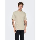 Only & Sons 22037536-SLG Eddie Erkek Bej Tişört