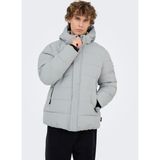 Only & Sons Açık Gri Erkek Mont Onscayson Puffa Otw Noos - XL