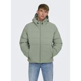 Only & Sons Açık Yeşil Erkek Mont ONSMARVIN LIFE PUFFER JACKET OTW