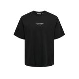 Only & Sons Baskılı Kısa Kollu T-Shirt, S, OS22039102, Siyah, Erkek