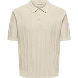 Only & Sons Bej Erkek Kazak 22036558 Onsthıjs Rlx Ss Polo Knıt - Ekru - XL