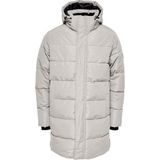 Only & Sons Carl Long Quilted Coat Otw Erkek Mavi Mont 22020156-07 - 2XL