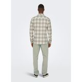Only & Sons Dar Kırık Beyaz Kareli Erkek Gömlek Onsgudmund Ls Checked Shırt Noos - XL