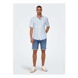 Only & Sons Dar Mavi - Buz Erkek Denim Şort ONSPLY LBD 7644 PIM DNM SHORTS VD