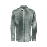 Only & Sons Dar Yeşil Kareli Erkek Gömlek 22025608_ONSBEN LIFE SLIM FLANNEL C