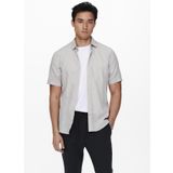 Only & Sons Düz Açık Mor Erkek Gömlek 22009885_ONSCAIDEN SS SOLID LINEN S