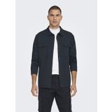 Only & Sons Düz Koyu Lacivert Erkek Gömlek 22021279_ONSNEWKODYL OVERSHIRT SWEA