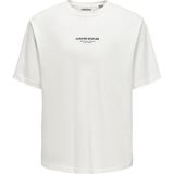 Only & Sons Düz Yaka Baskılı Beyaz Erkek T-Shirt Onscurated Rlx Prınt Ss Tee Noos - M