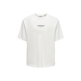 Only & Sons Düz Yaka Baskılı Beyaz Erkek T-Shirt ONSCURATED RLX PRINT SS TEE NOOS