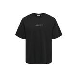 Only & Sons Düz Yaka Baskılı Siyah Erkek T-Shirt ONSCURATED RLX PRINT SS TEE NOOS