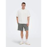 Only & Sons Erkek Belden Büzgülü Gri Şort - 22037611 - 2XL