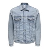 ONLY & SONS Erkek Ceket Jeans, mavi (Light Blue Denim), XXL