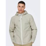 Only & Sons Erkek Ceket Taş 22024156 Kapüşonlu Onsmatt Hood Jacket Otw Vd - Silver