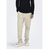 Only & Sons Erkek Chino Pantolon, Normal Bel, Kadife Kumaş, Silver Lining, L