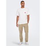 Only & Sons Erkek Chino Pantolon, Normal Bel, Kahverengi, S Beden