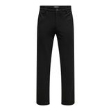 ONLY & SONS Erkek Chino pantolon ONSMARK normal kesim Chino pantolon, Siyah, 33W / 32L