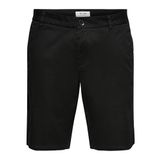 ONLY & SONS Erkek Chino Şort Klasik, Siyah, S
