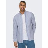 Only & Sons Erkek Çizgili Gömlek 22027766 - Açık Mavi