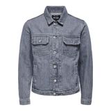 Only & Sons Erkek Denim Kot Ceket, Regular Kalıp, Gri, XL XL