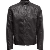 Only & Sons Erkek Deri Ceket Siyah