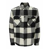 ONLY & SONS Erkek flanel gömlek ONSMILO flanel gömlek, Siyah, L
