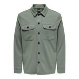 ONLY & SONS Erkek Gömlek Normal Kesim Gömlek Yaka Gömlek, Gri (Castor Gray), XL