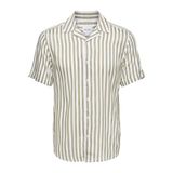 ONLY & SONS Erkek Gömlek ONSWAYNE LIFE SS VISCOSE SHIRT NOOS Koyu Bej S