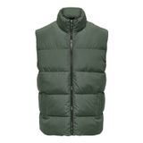 ONLY & SONS Erkek kapitone yelek ONSMELVIN LIFE PUFFER VEST OTW VD, Peat, M