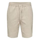 ONLY & SONS Erkek keten şort, Gümüş Astar, M