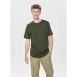 Only & Sons Erkek Kısa Kollu Regular Fit T-Shirt 22002973 - XS - Yeşil