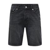 ONLY & SONS Erkek kot şort, Black Denim, XL