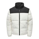 ONLY & SONS Erkek kuş tüyü mont ONSMELVIN LF PUFFER CEKET OTW VD, Antik Beyaz-Siyah, M