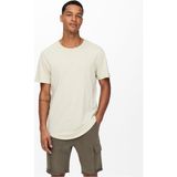 Only & Sons Erkek Longy Tee Noos Pelican Krem T-Shirt - 22002973 - XS