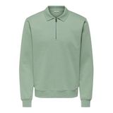 ONLY & SONS Erkek Onsabbott Reg Ls Polo Tişört, Iceberg Green., S