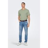 Only & Sons Erkek Onsbenne Bisiklet Yaka T-Shirt 22017822 Yeşil - M