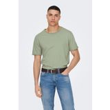 Only & Sons Erkek Onsbenne Bisiklet Yaka T-Shirt 22017822 Yeşil