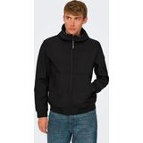 Only & Sons Erkek Onsbowıe Kapüşonlu Softshell Ceket Mont 22029276 Siyah