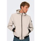 Only & Sons Erkek Onsbowıe Kapüşonlu Softshell Ceket Mont 22029276 Taş