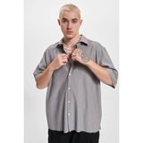 Only & Sons Erkek Onsboyy Rahat Kalıp Çizgili Kısa Kollu Gömlek 22025032 Gri - XL